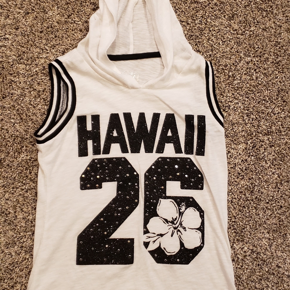 Justice size 10 NWOT hooded tank top
